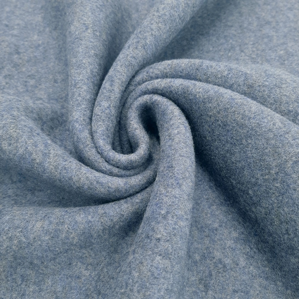 Organic Cotton Fleece - hochwertiges Baumwollfleece-Blau Melange