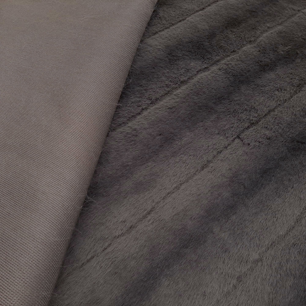Hermelin Webfell - Grau - Per 10 cm