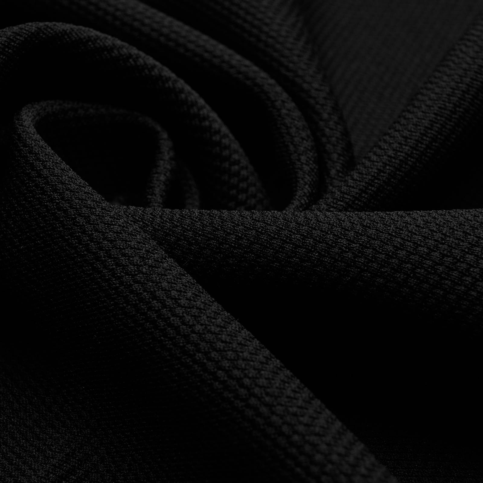 Coolmax® Piqué - Bi-elastischer Funktionsstoff - schwarz