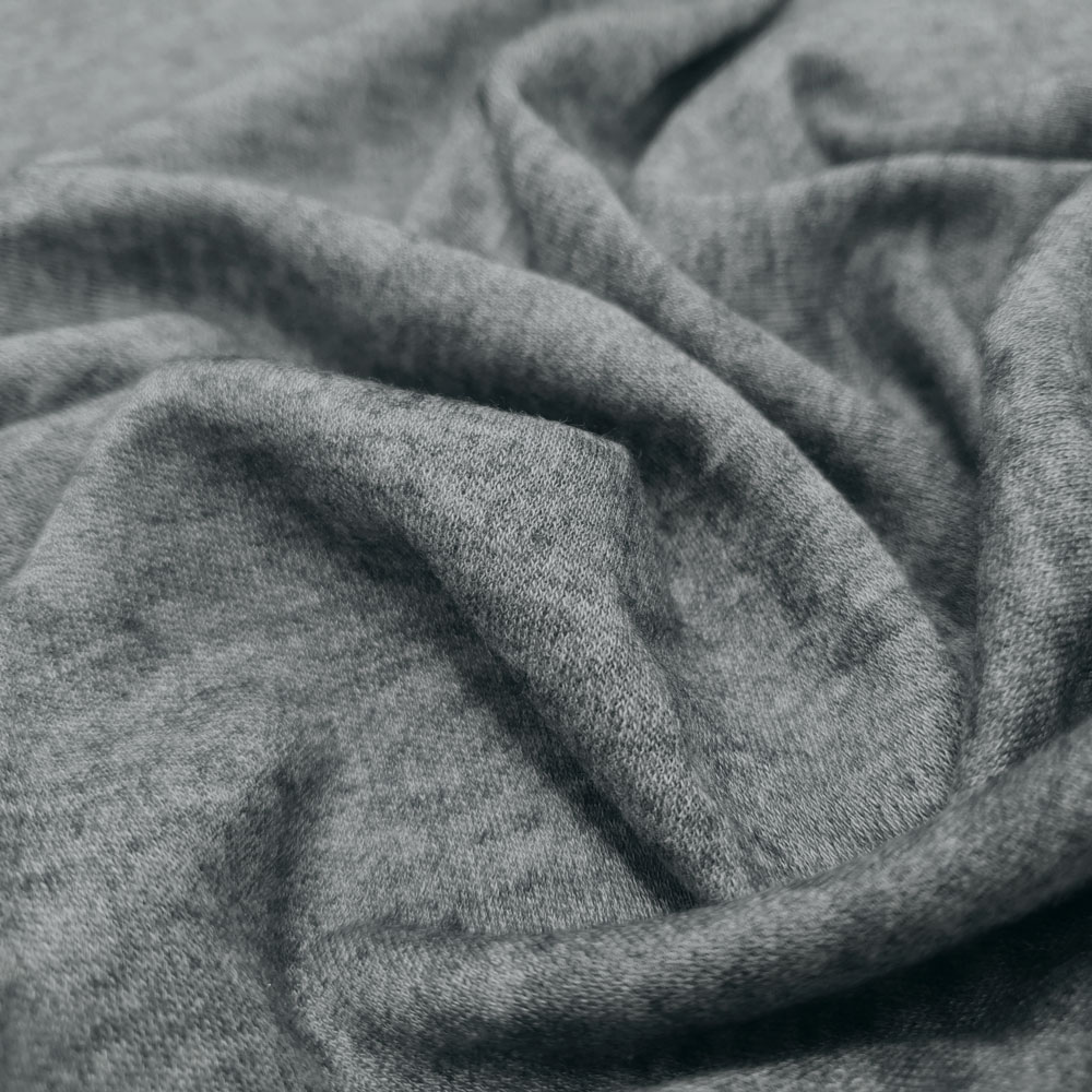 Horia – Merino Woll Jersey – Überbreite 162cm - Grau Melange