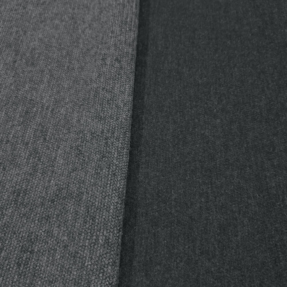 Firas – Double Face Woll Jersey - Grau-Melange
