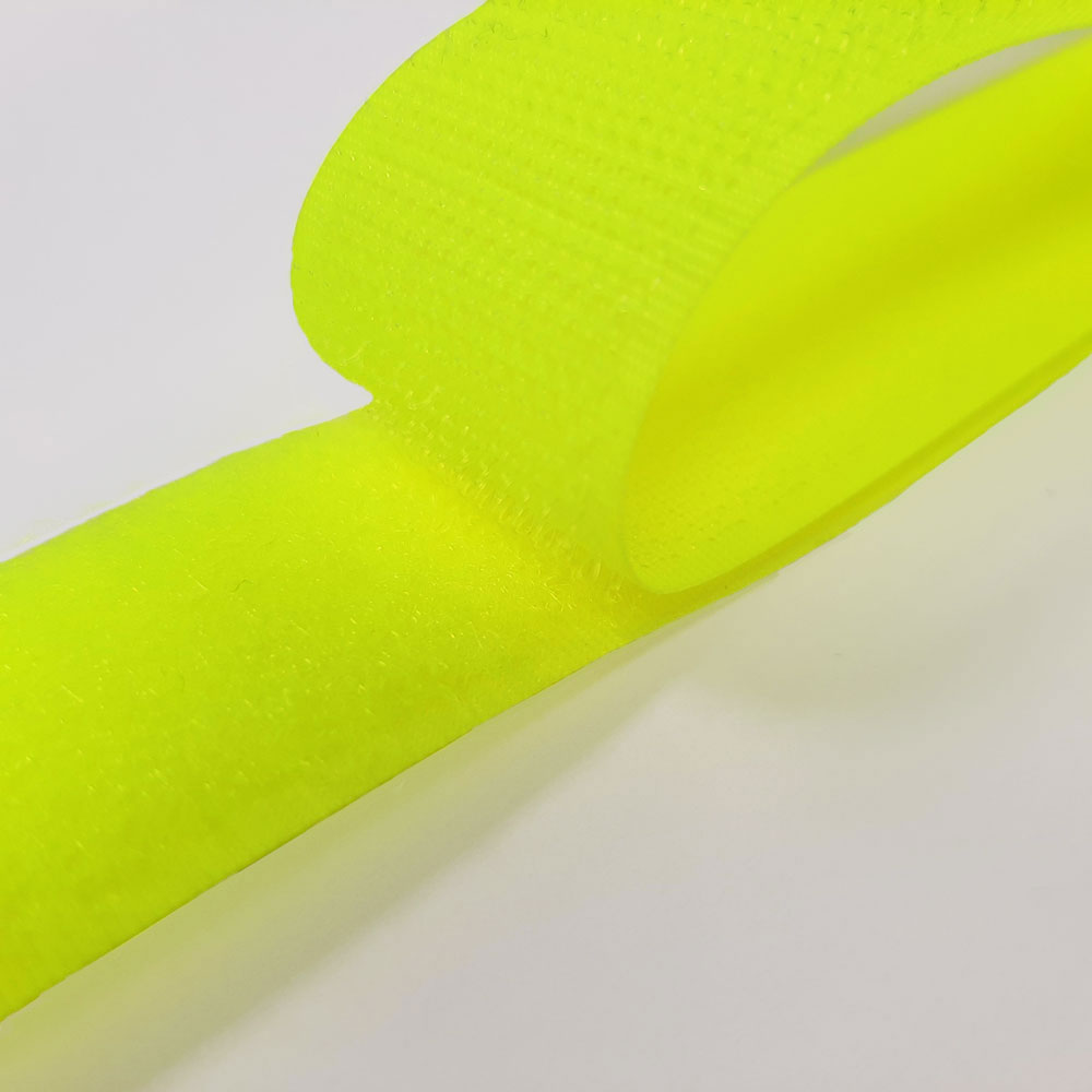 Industrie Klettband (Flausch- und Hakenband), Breite 25mm-Neongelb