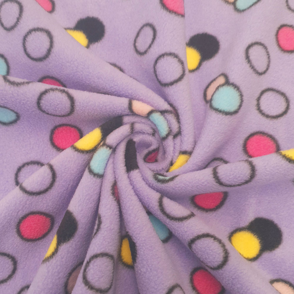 Loir - Polarfleece mit Kreisdruck - Flieder