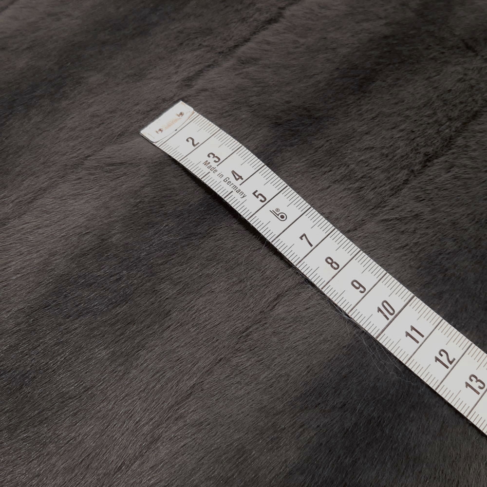 Hermelin Webfell - Grau - Per 10 cm