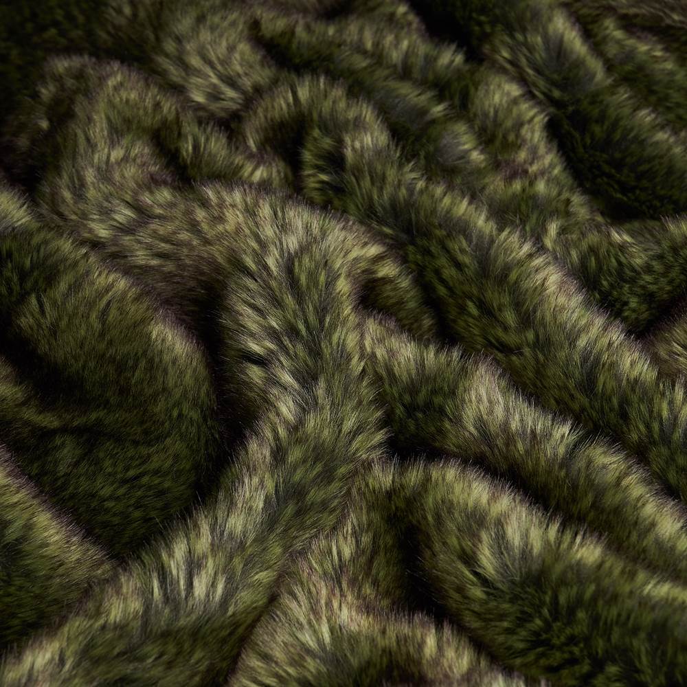 Forest Wolf Webpelz (dunkelgrün/beige-braun) 10cm Schritte