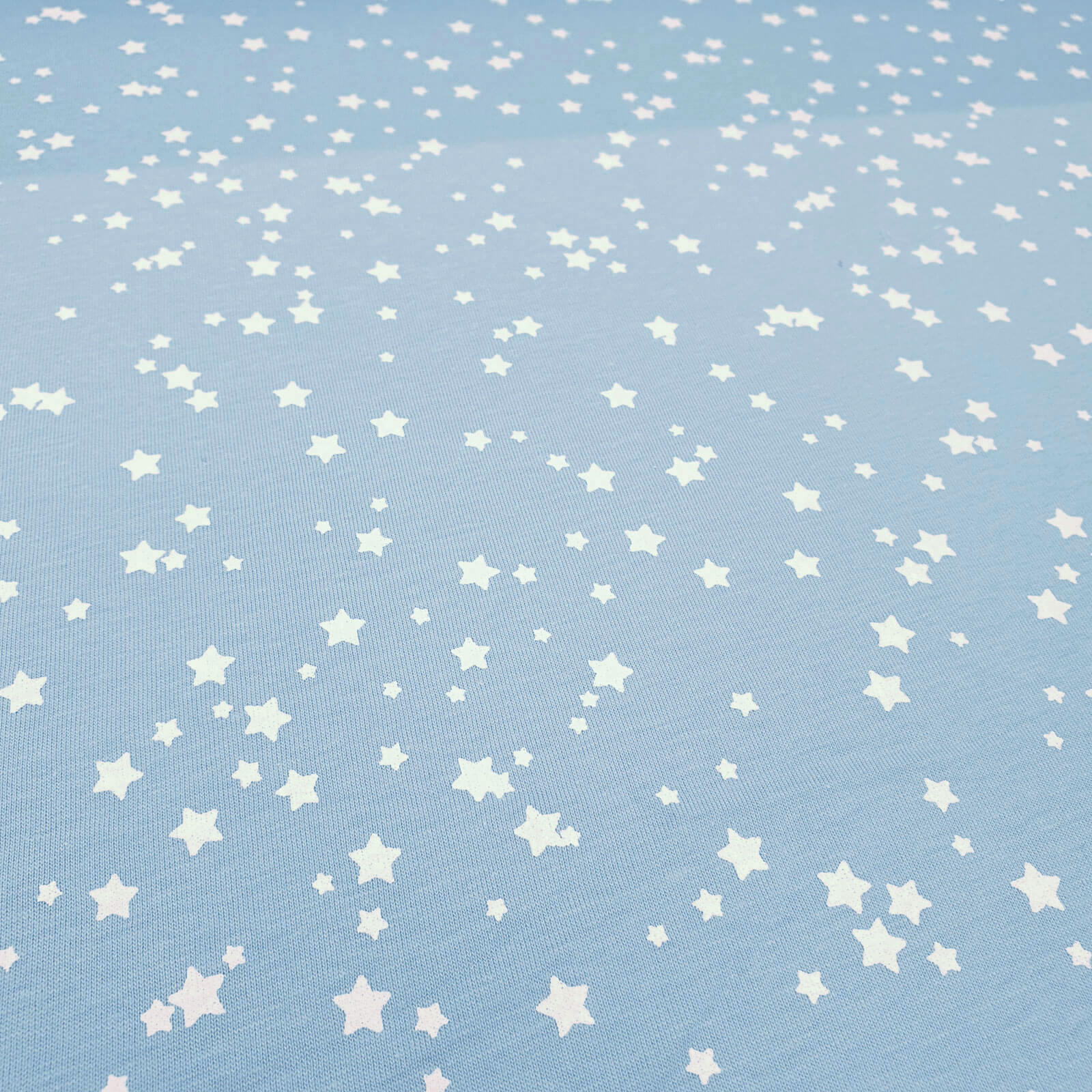 Felo - Baumwoll-Jersey mit Sternen - Hellblau