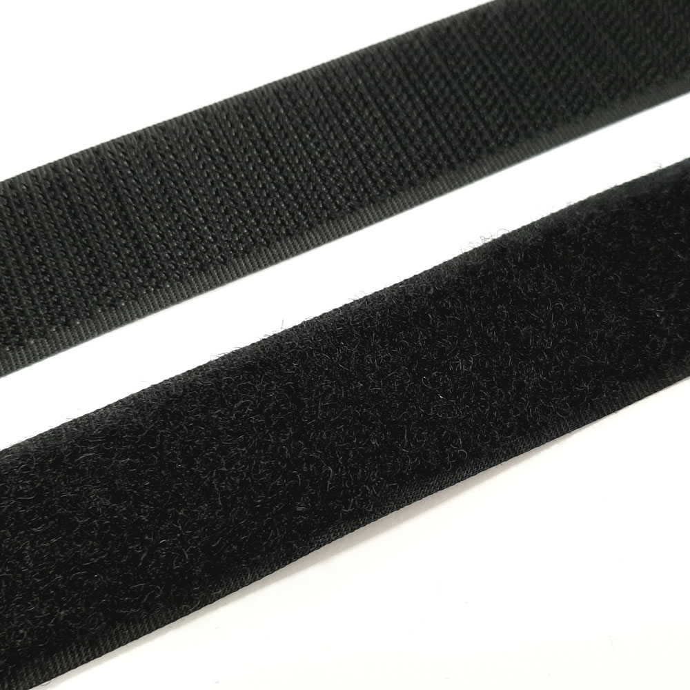 Industrie Klettband (Flausch- und Hakenband), Breite 25mm-Schwarz