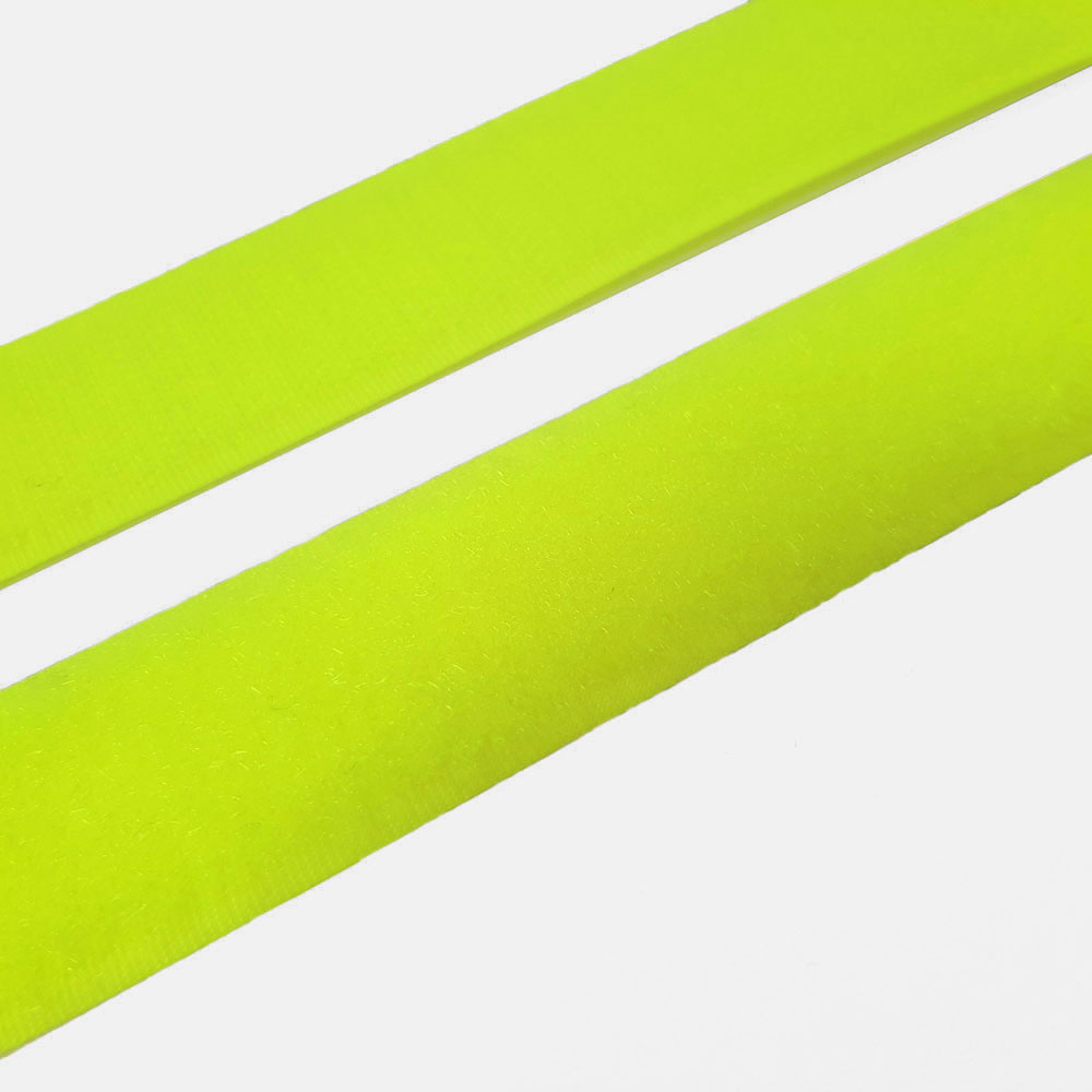 Industrie Klettband (Flausch- und Hakenband), Breite 25mm-Neongelb