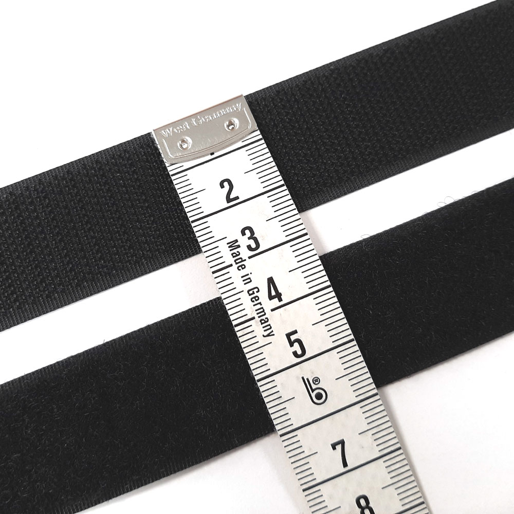 Industrie Klettband (Flausch- und Hakenband), Breite 25mm-Schwarz