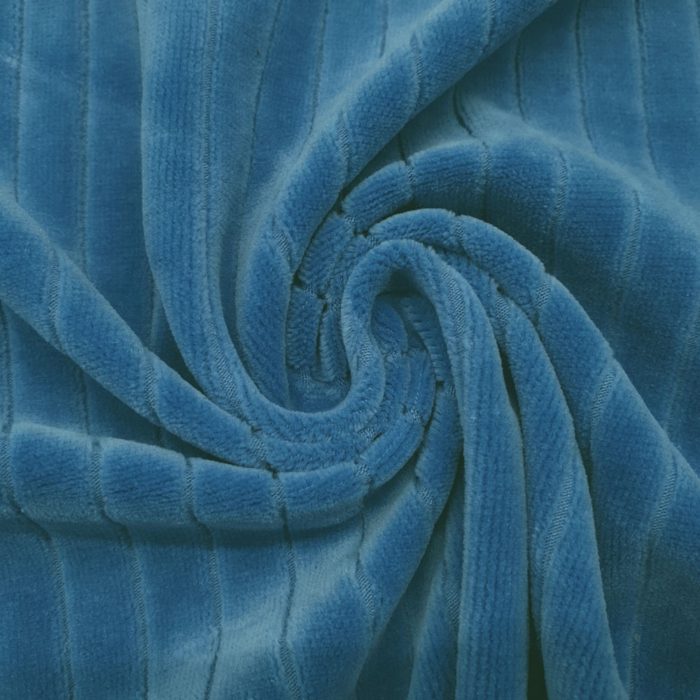 Naliandra - Jacquard-Streifen Nicki Stoff - Royalblau